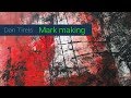 Abstract mark making exploration with oil paint on canvas