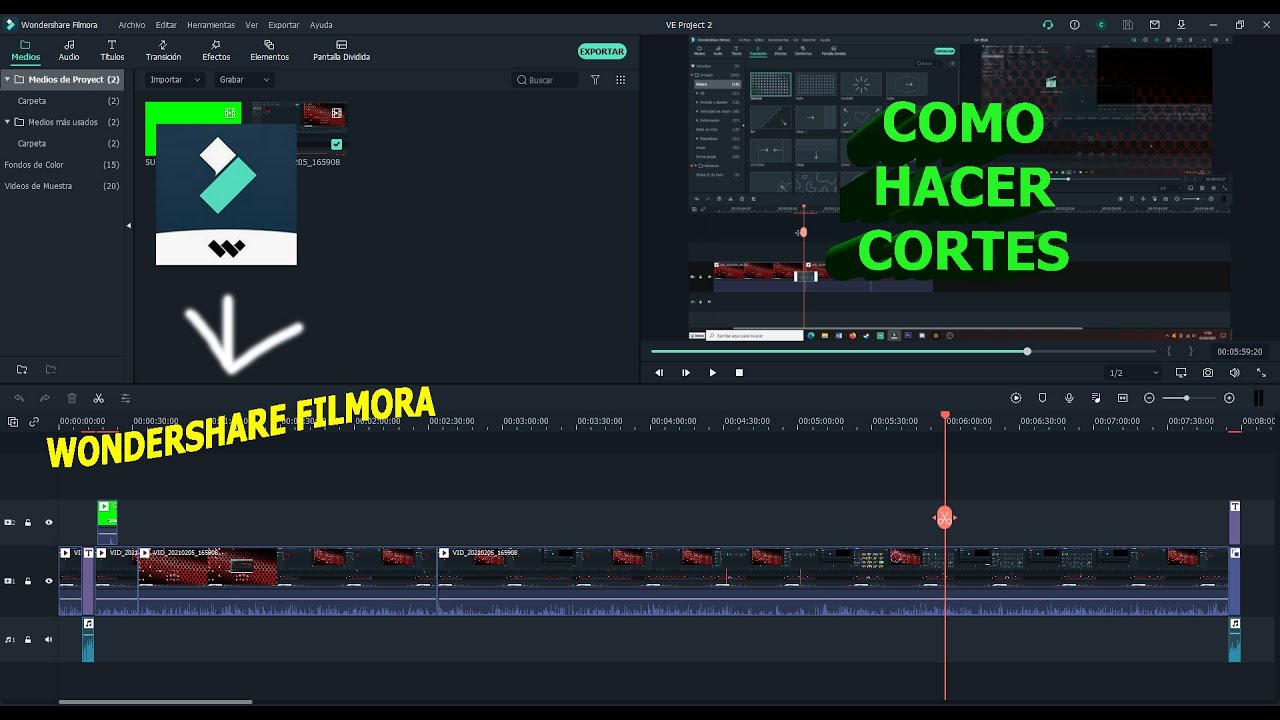Como Recortar Un Video Con Filmora www.youtube.com