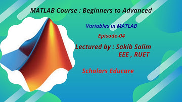 Matlab Tutorial for Beginners|Variables inMATLAB|Creating&Defining Variables|Matlab BanglaTutorial04