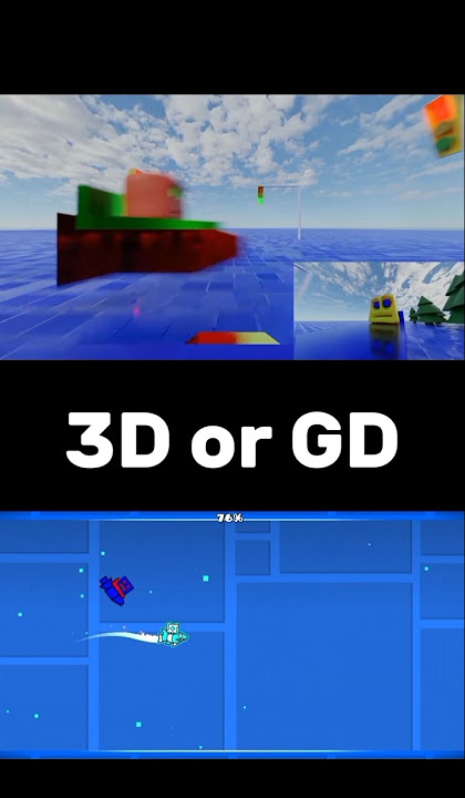 3D or GD #geometrydash #shorts