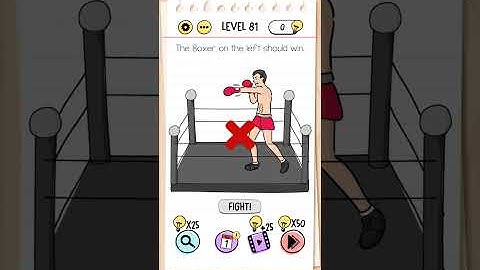 The boxer on the left should win brain test level 81 #gameplay #braingame #braintest #androidgame