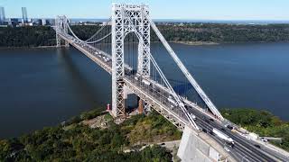 George Washington Bridge NYC by drone 4K
