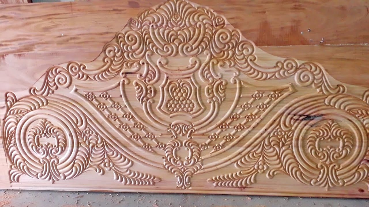 Super Quality Wooden Bed Designing with CNC Router Machine Amazing