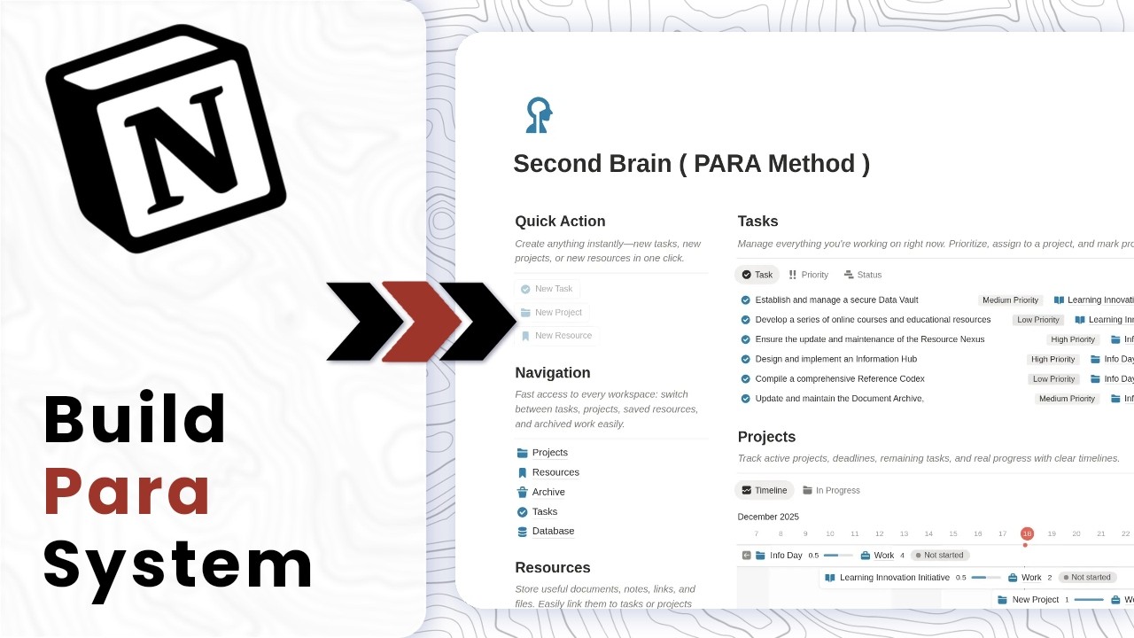 How to Set Up PARA in Notion (Second Brain Method) - YouTube