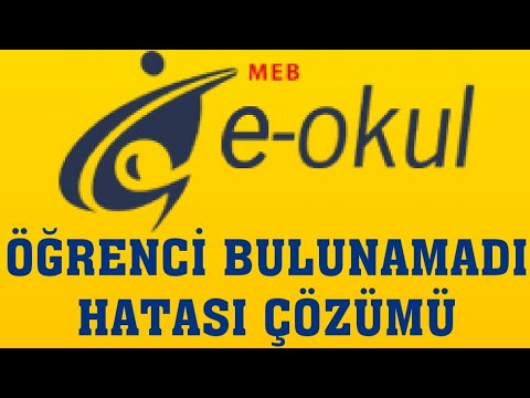 E-Okul Öğrenci Bulunamadı Hatası Çözümü