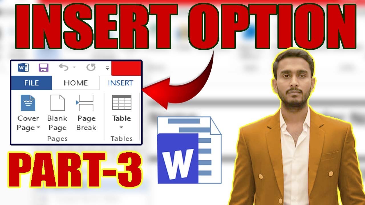 MS Word Insert Tab Full Course | Cover Page, Page Break, Table बनाना ...