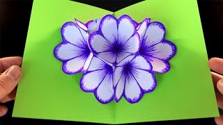 DIY: Pop up Card tutorial: Flower  Pop Up card Mother's Day  3D  Paper flower