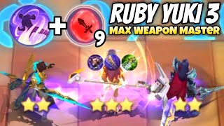 HYPER RUBY 9 WM + YUKI SKILL 3 !! SC EARTH ANTI CC !! MAGIC CHESS MOBILE LEGENDS
