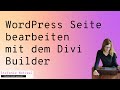 Seite bearbeiten mit Divi