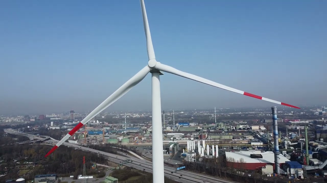 Windpark Energieberg Georgswerder aus der Luft