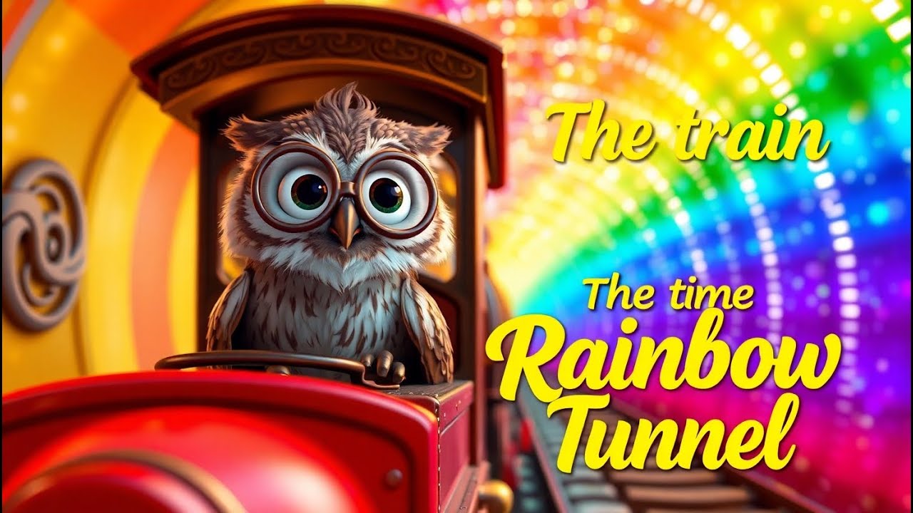 Animal Train Rides Rainbow Tunnel Nursery Rhyme |Fun Train Song for Kids Animal Train Adventure Song