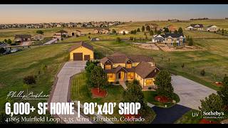 41865 Muirfield Loop, Elizabeth CO | Custom Acreage Home with 3,200 SF Drive Through Shop