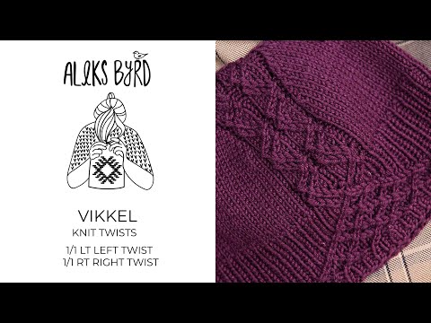 Vikkel Estonian Twisted Traveling Knit Twist Stitches tutorial by Aleks Byrd