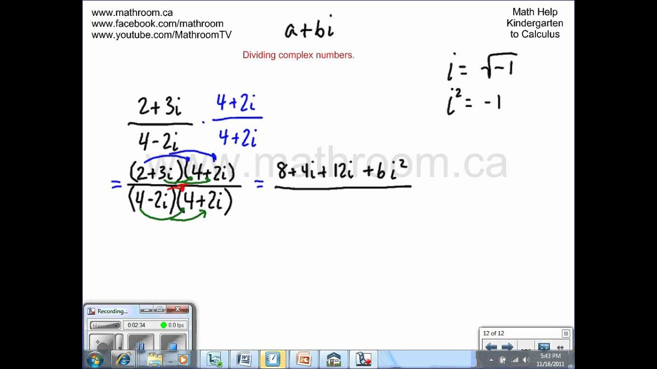 Dividing complex numbers YouTube