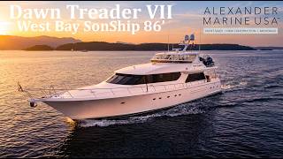 This 86' West Bay Was Built to Be Owner-Operated | Full Yacht Tour | Dawn Treader VII