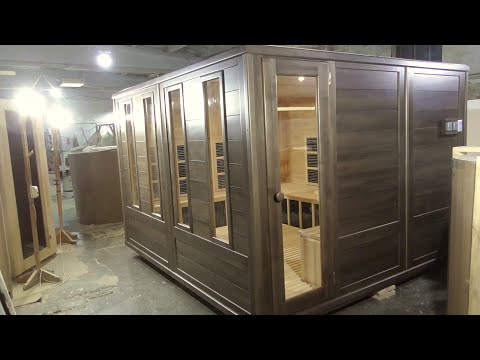 Видеообзор семиместной ик-сауны с карбоновыми нагревателями (Маслечко)