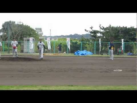 ２塁牽制練習をする馬原投手他。オリックスバファローズ春季キャンプ2013