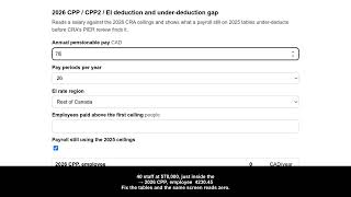 Information Canada Payroll 2026 Gap Check (CPP2 & EI) News