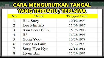 Cara Mengurutkan Tanggal di Excel