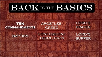 9 13 2025 Back to the Basics: The Ten Commandments