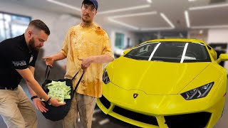 Homeless man buys a Lamborghini