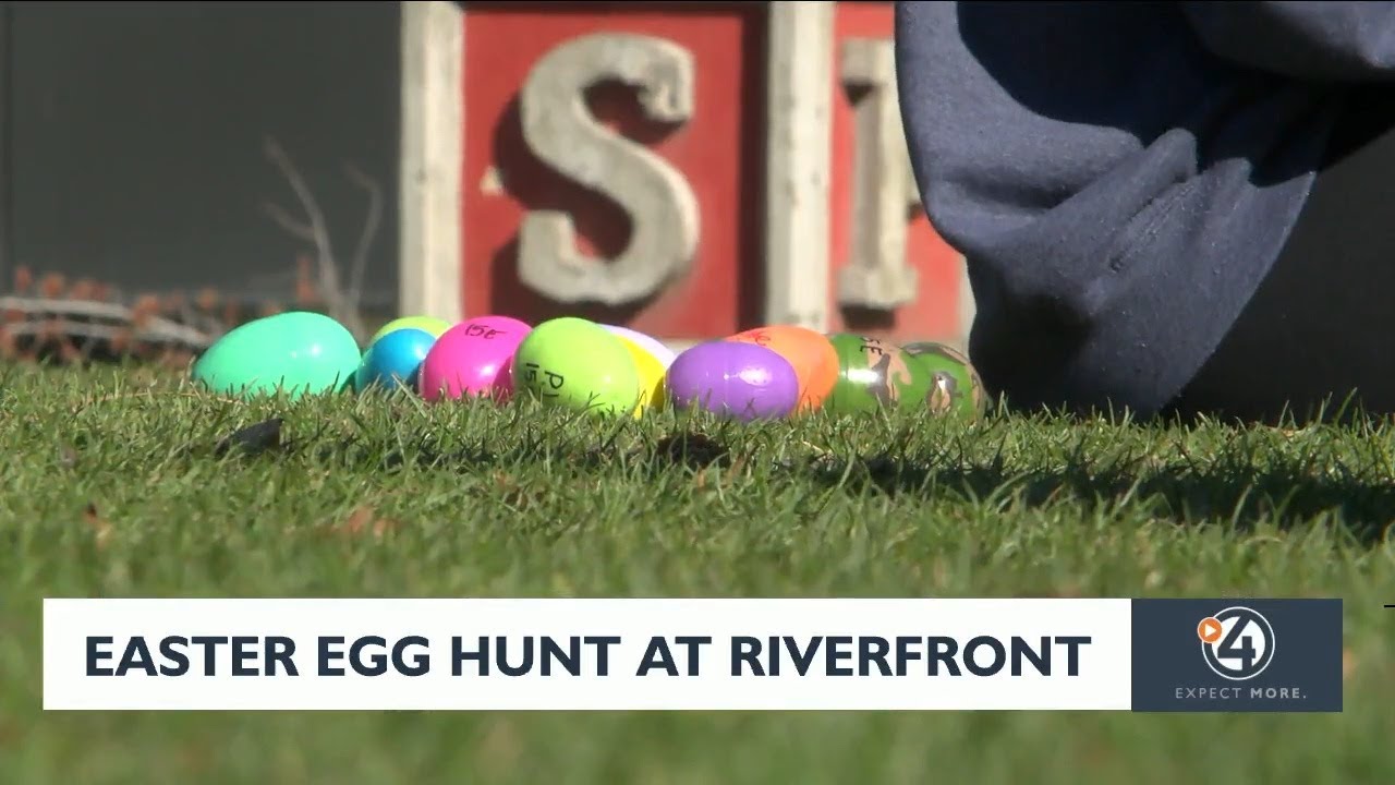 Hundreds search for over 20,000 eggs in Riverfront Park Easter Egg hunt ...