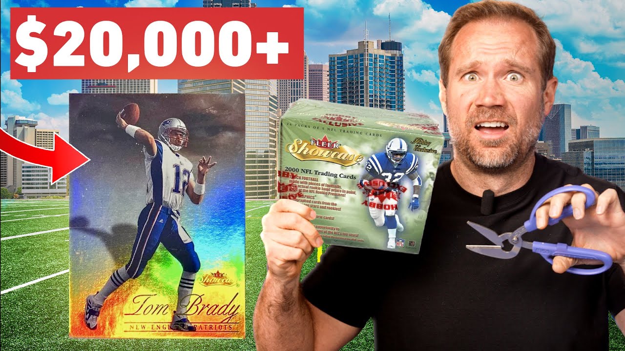 Opening a RARE Box of 2000 Fleer Showcase Football! Hunting for a $20,000+ Tom Brady Card! 🔥
