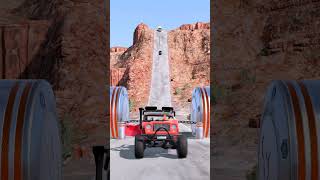 School Bus Vs chained Hydraulic Crush – BeamNG.drive | #shorts #shortsvideo #beamngdrive screenshot 4