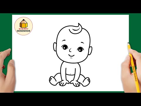 Como desenhar um bebê fácil | Como desenhar um recém-nascido | Desenhos felizes