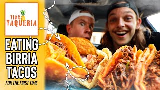 EATING BIRRIA TACOS FOR THE FIRST TIME // Reviewing Tiny Taqueria in Downtown Chicago 🔥🌮