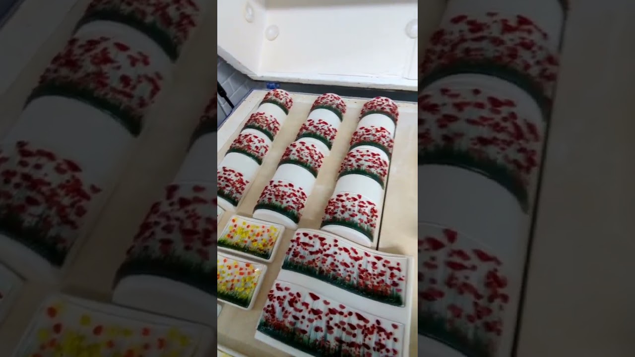 Fused glass kiln opening! 