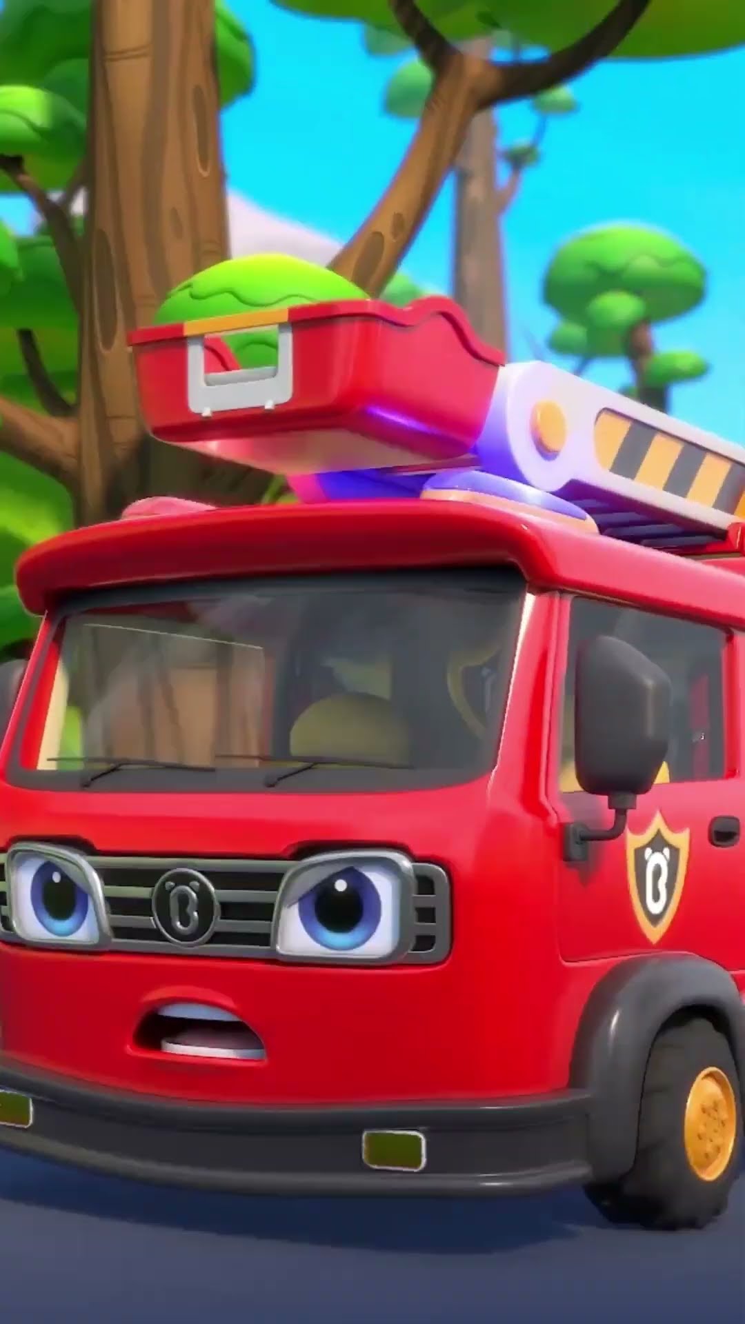 Aquí viene el camión de bomberos #shorts #babybus