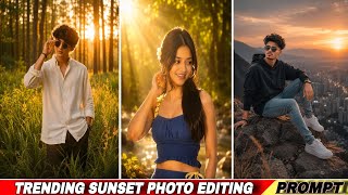 Trending sunset Ai photo editing |  instagram sunset effect photo editing | chatgpt ai editing screenshot 3