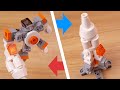 How to build mini LEGO space rocket type transformer robot - Rocket X