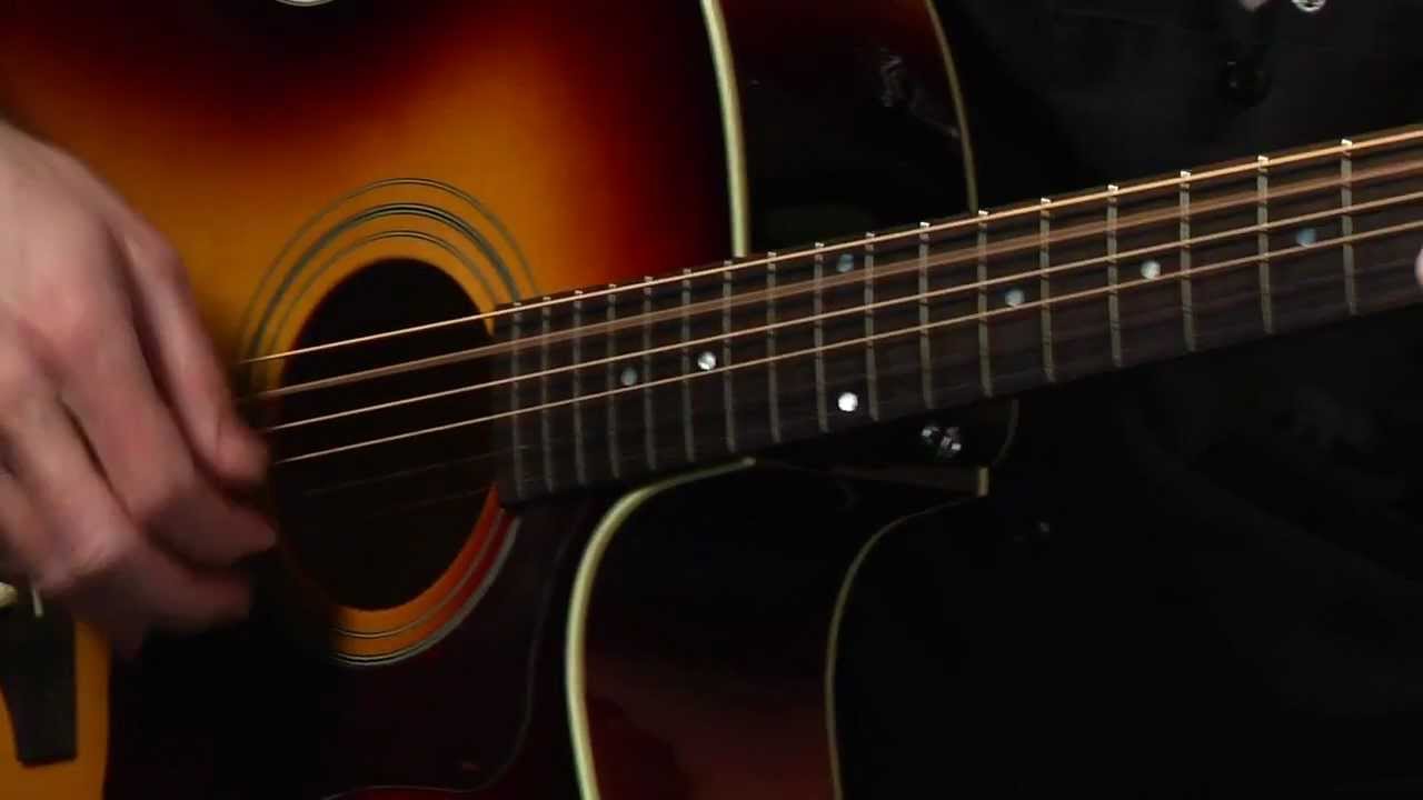 Guild F-50CE Standard Fingerpicking Demo - YouTube