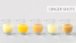 5 Homemade GINGER SHOTS | 3 Ways to Make Wellness Shots