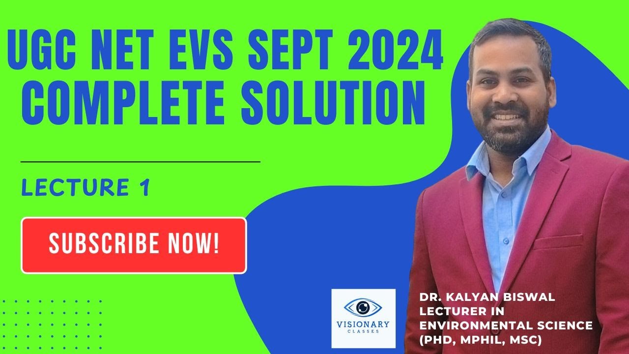UGC NET Environmental Science || September 2024 || Lecture 1 || Data ...