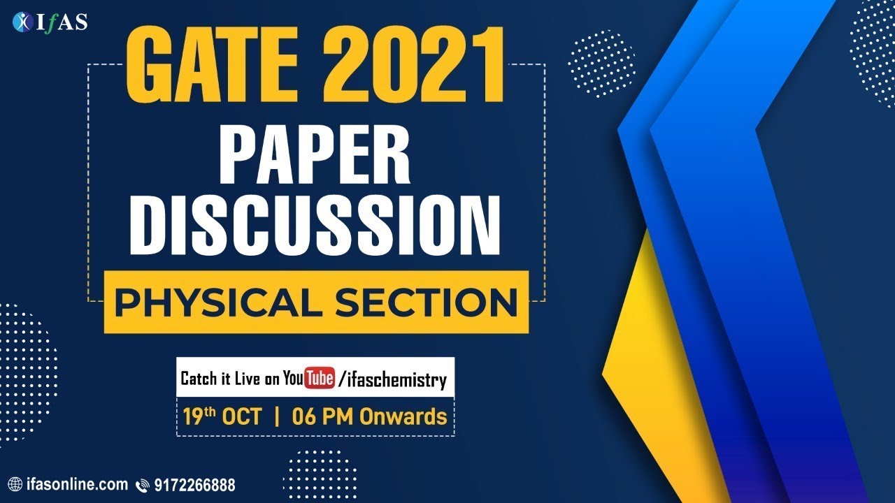 GATE Chemistry 2021 Paper Discussion | Physical Chemistry