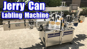 Jerry Can Labling Machine丨1000ml 5000ml Flat Bottle Labeling Machine丨Plastic Bottle Sticker Labeller