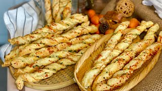 【CC】Garlic Puff Pastry Twist /super Delicious and Easy/great appetizer for a Party by Sesame Kitchen 2,053 views 1 year ago 3 minutes, 3 seconds