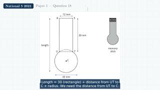National 5 2021 Paper 1 Question 18 - National 5 Maths
