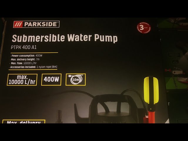 YouTube 10000 submersible hr pump (ptpk L/ water 400w Parkside 400A1) -