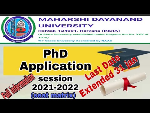 mdu phd application form 2022