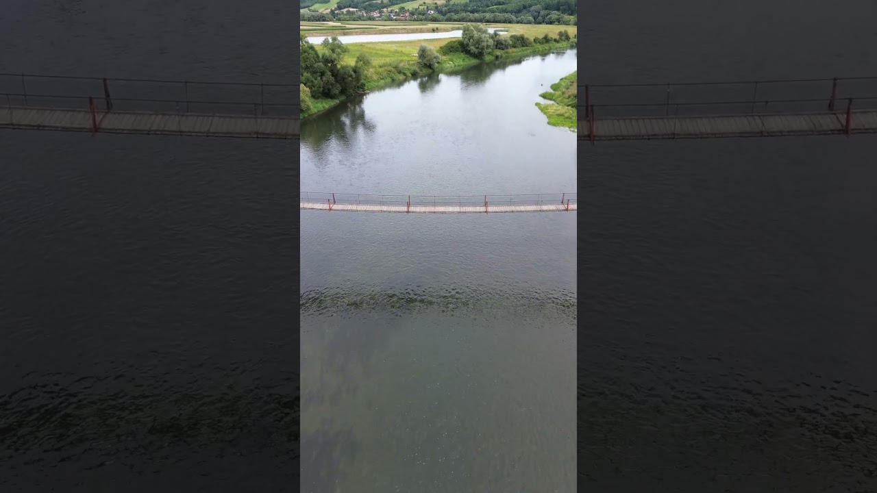 Rope bridge over the river San 🇵🇱 