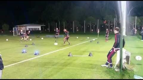 Amazing talent of Ajax Amsterdam training awareness with SmartGoals football training system
