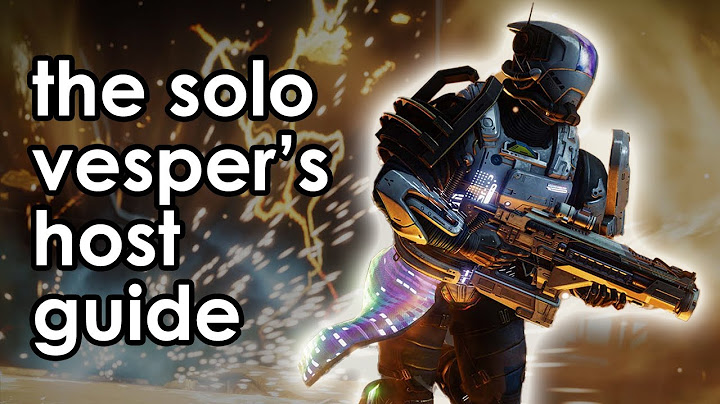 If you're gonna solo Vesper's Host, don't do it on a Hunter.