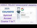 Google Project Management Answer 2025 || I will complete your certification contact details
