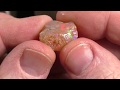 Brilliant, But Not Perfect - Lambina Gem Opal Rough -- 19 carats