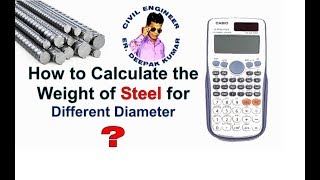 How to Calculate the Weight of Steel for Different Diameter || Weight of Steel Reinforcement ||