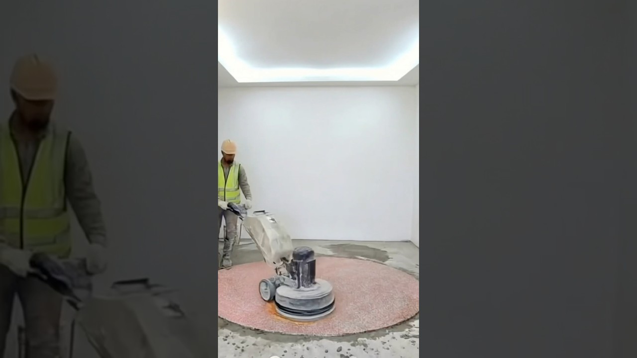 Pink terrazzo floor tile construction